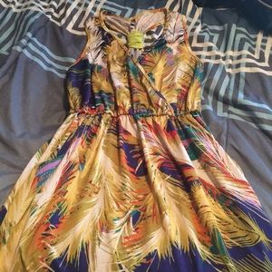 Tropical racerback dress with pockets